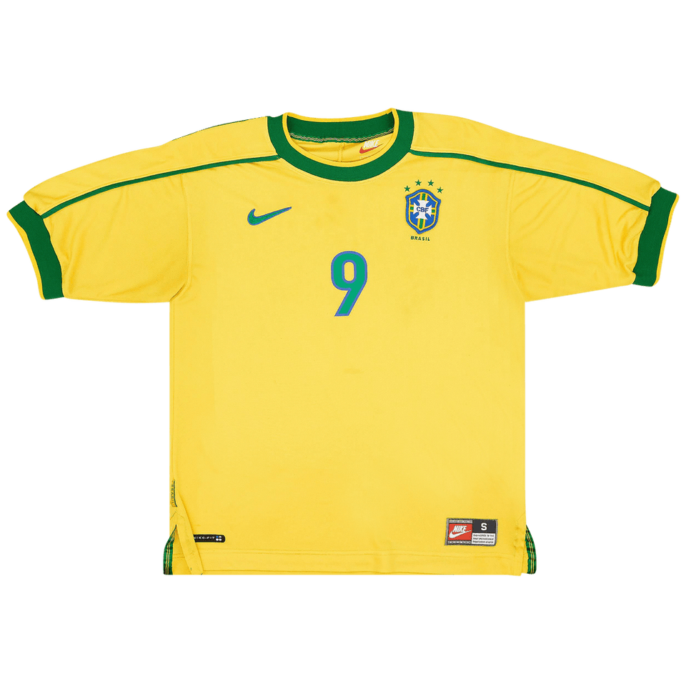 Nike Brazil 1998 Reissue Soccer Replica Jersey Varsity Maize/Pine Green/Lucky Green