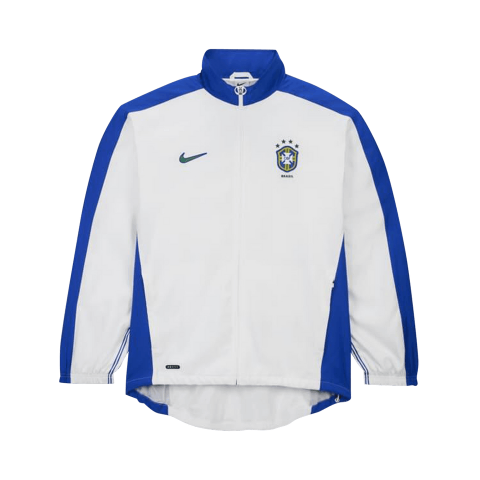 Nike Brazil 1998 Reissue Soccer Replica Track Jacket White/Lyon Blue/Lyon Blue