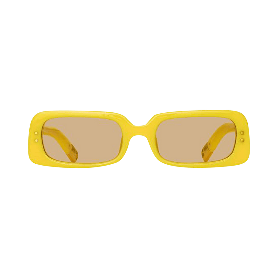 Jacquemus Azzurro Rectangular Sunglasses Pear Sorbet/Yellow Gold/Yellow