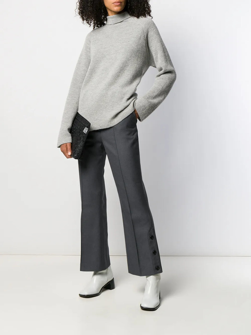 wide-leg tailored trousers