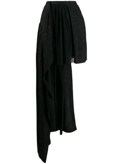asymmetric jacquard skirt