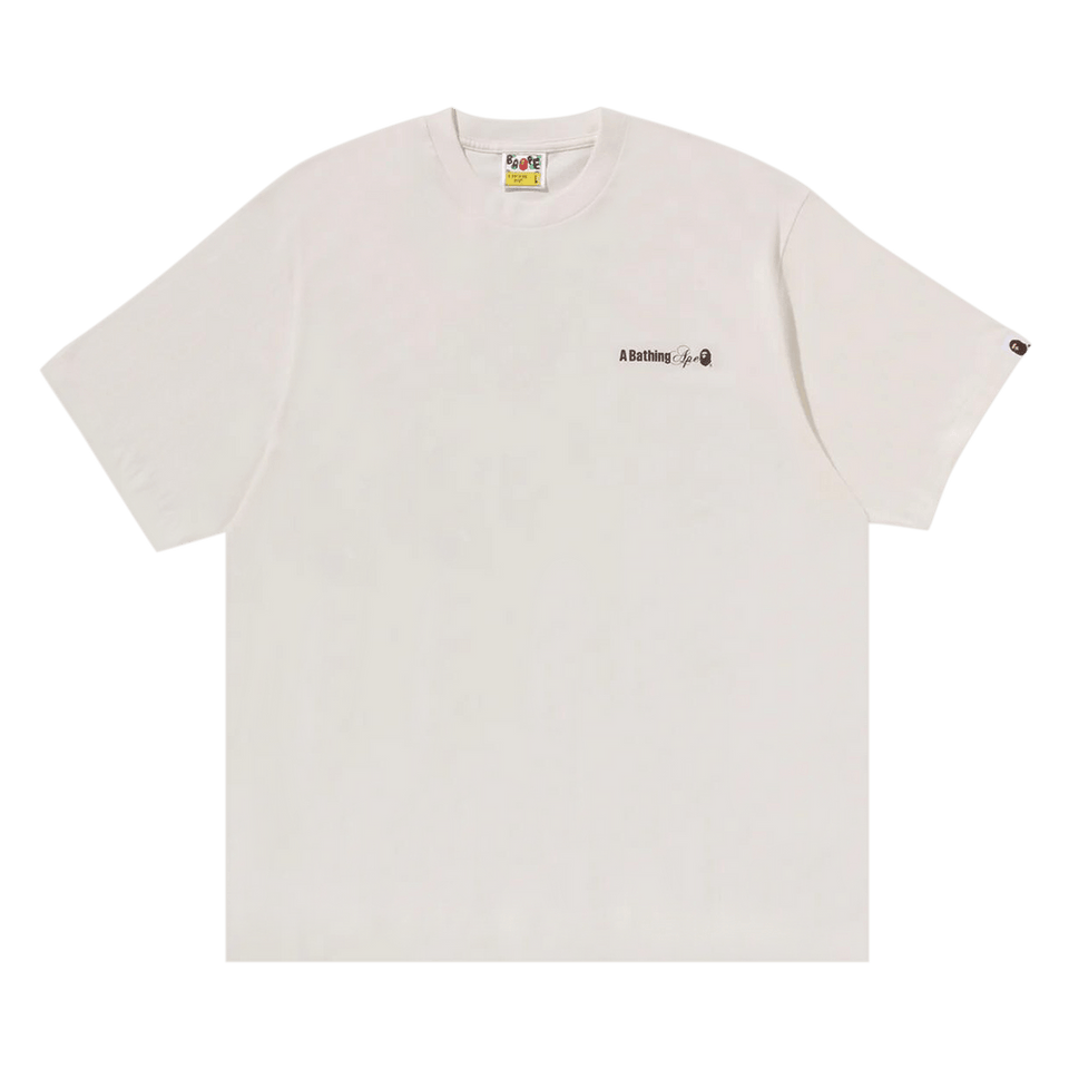 BAPE Water Print Logo Relaxed Fit T-Shirt Ivory