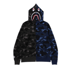 BAPE Color Camo Separate Shark Full Zip Hoodie Black/Navy