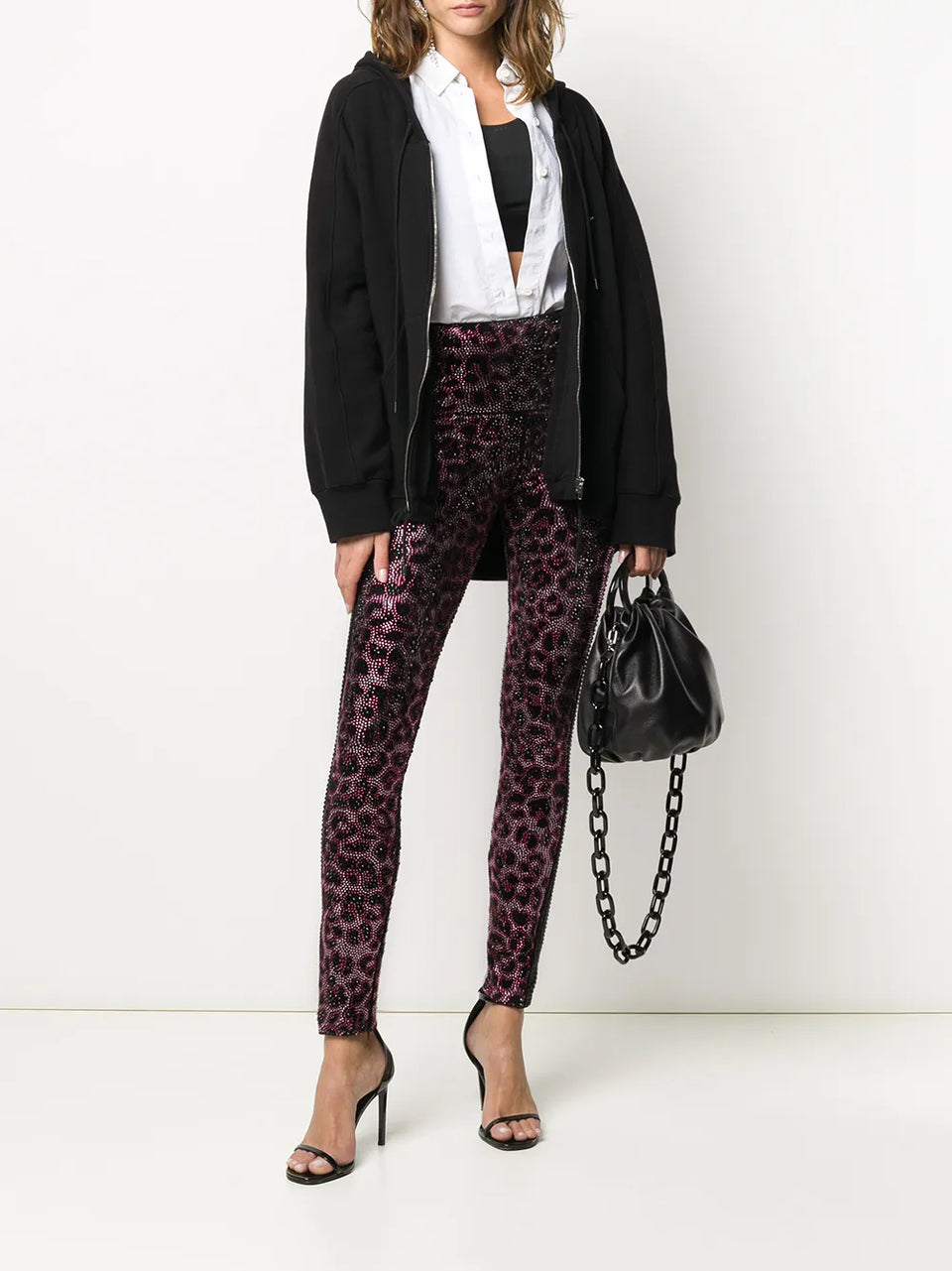 Pink Paradise crystal-embellished leggings