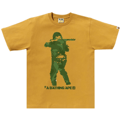 BAPE Bitmap Soldier T-Shirt Yellow