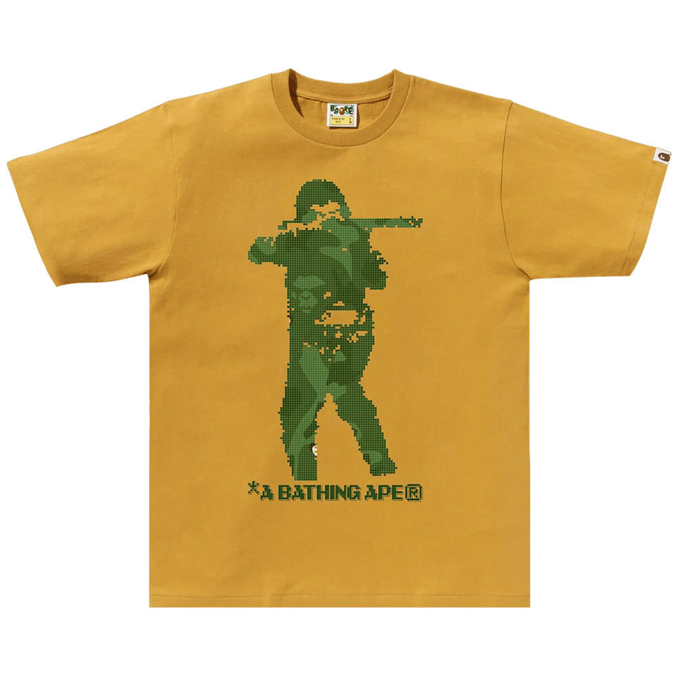 BAPE Bitmap Soldier T-Shirt Yellow