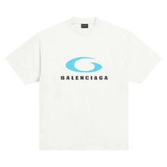 Balenciaga Medium Fit T-Shirt Dirty White/Blue