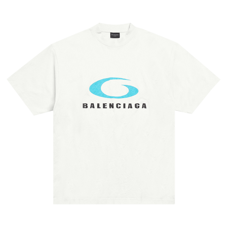 Balenciaga Medium Fit T-Shirt Dirty White/Blue