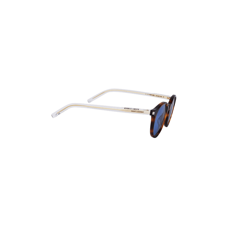 Saint Laurent Round Sunglasses Havana/Crystal/Blue