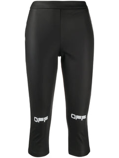 logo print cropped leggings
