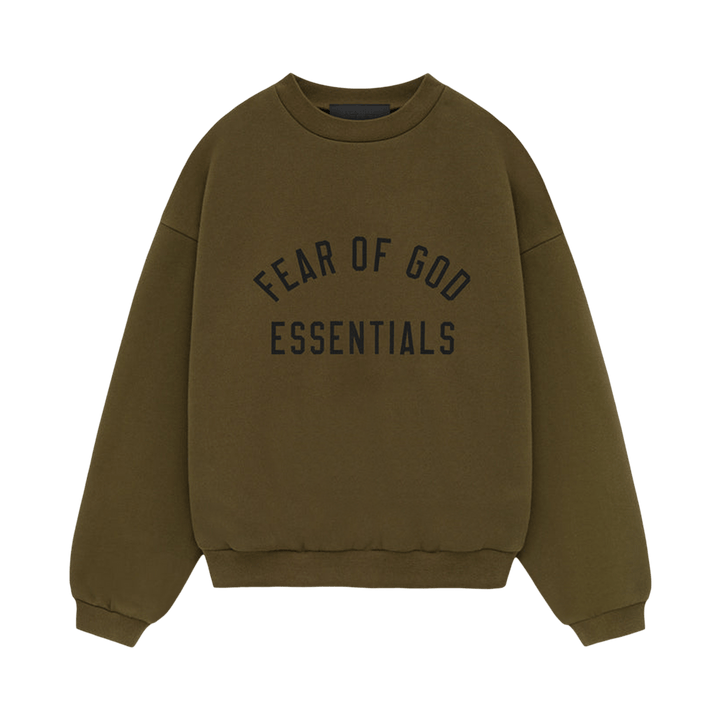 Fear of God Essentials Kids Fleece Crewneck Olive