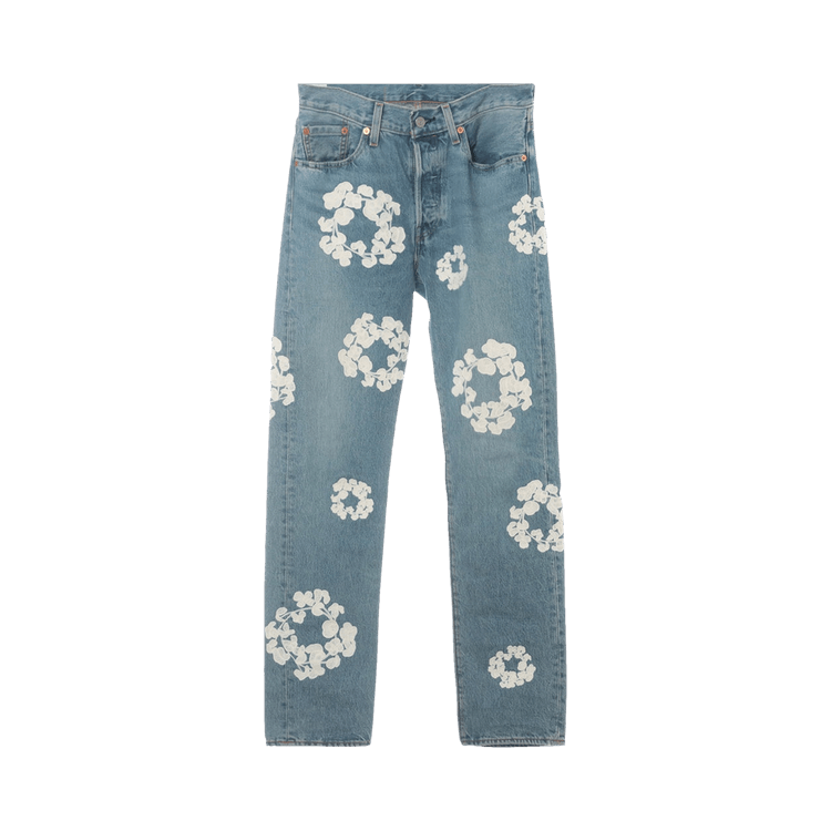Levi's x Denim Tears Logo Japan Embroidered Denim Jeans Blue