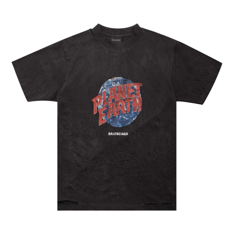 Balenciaga Regular Fit T-Shirt Washed Black