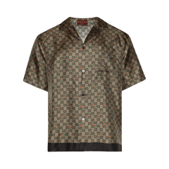 Gucci Monogram Vacation Shirt Green/Gold
