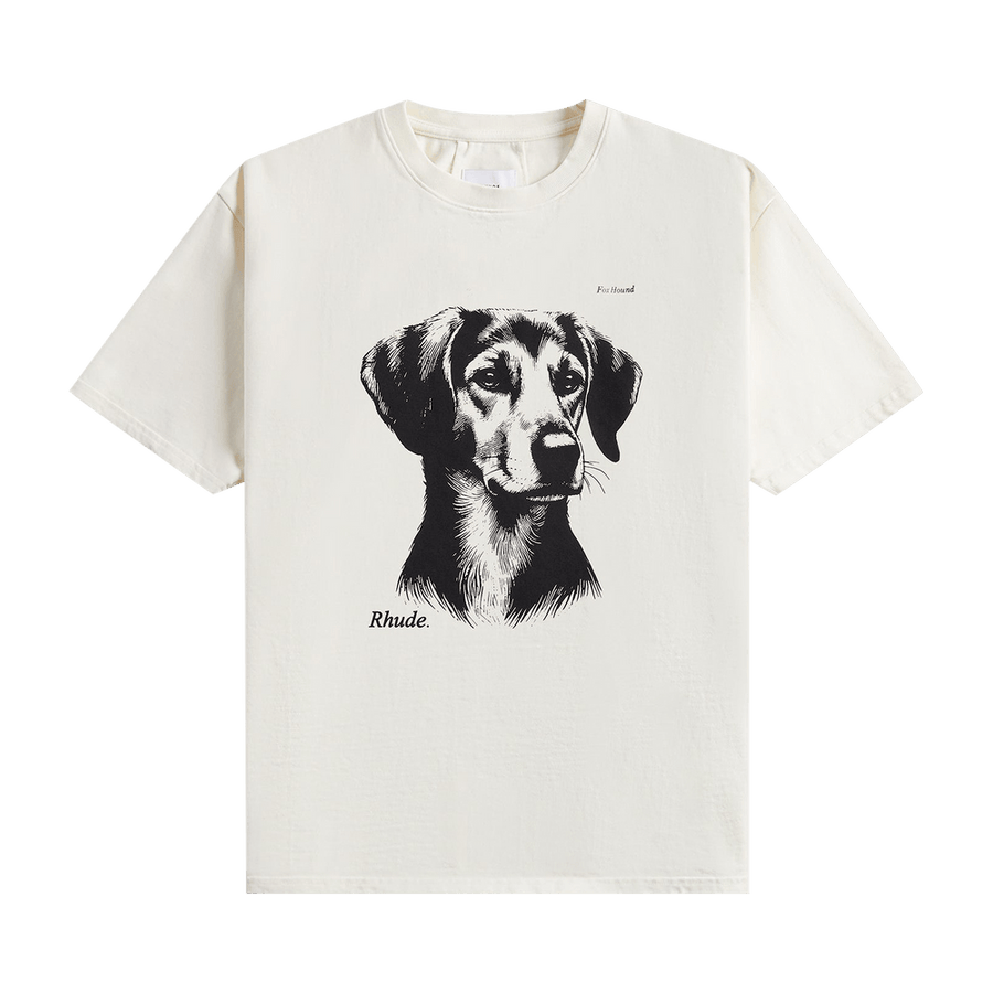 Rhude Fox Hound T-Shirt Vintage White
