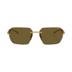 Prada Rimless Sunglasses Gold