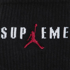 Supreme x Jordan Crew Socks (2 Pack) Black