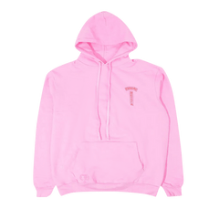 Chrome Hearts T Bar Logo Hoodie Pink/Red