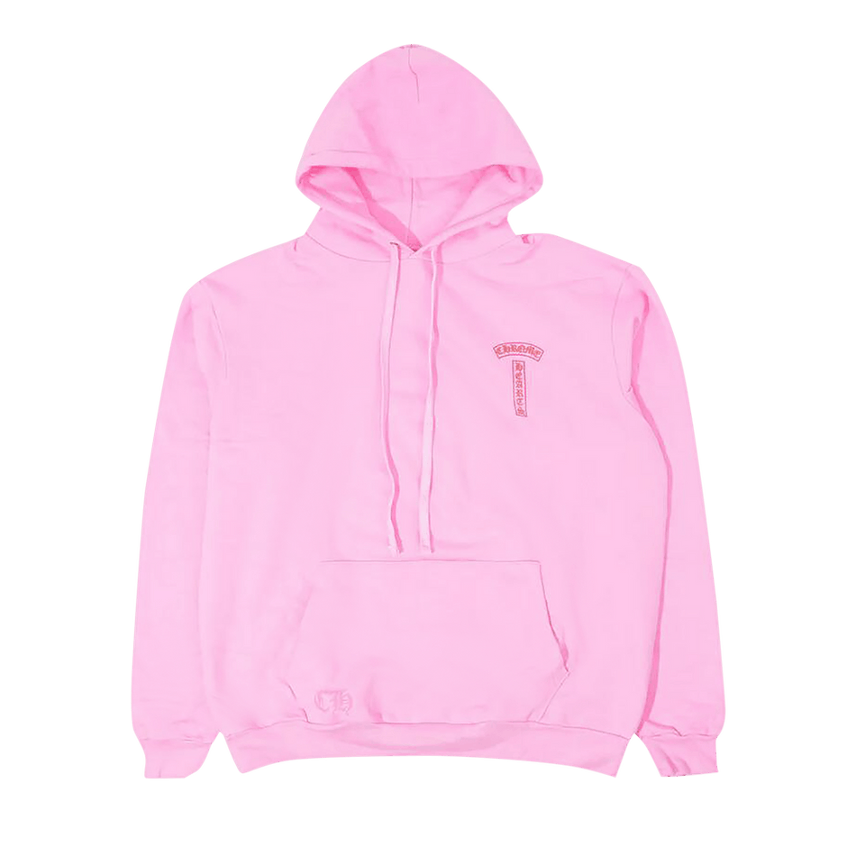 Chrome Hearts T Bar Logo Hoodie Pink/Red