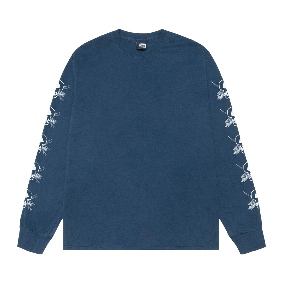 Stussy Pigment Dyed Foils Long-Sleeve T-Shirt Navy