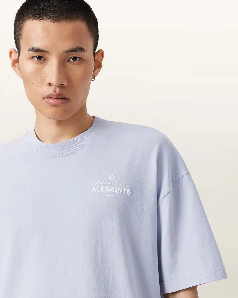 ALL SAINTS Soleil SS Crew (shore-blue)