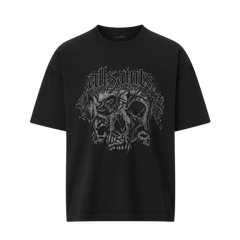 Morph Skull Print Oversized T-Shirt
