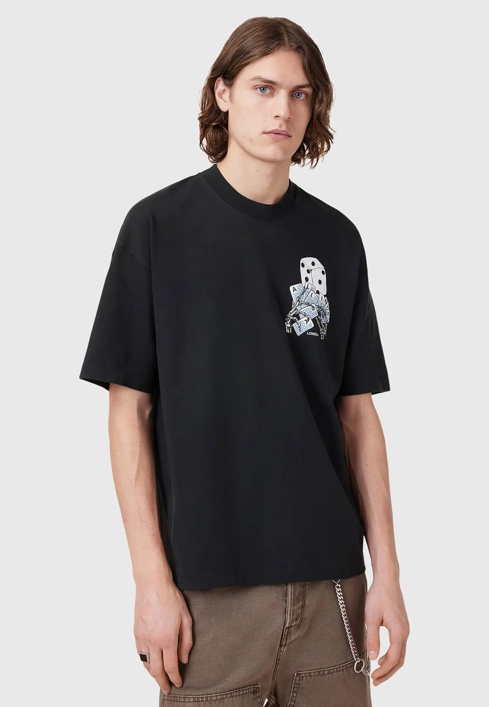 DEALT CREW - Print T-Shirt - black