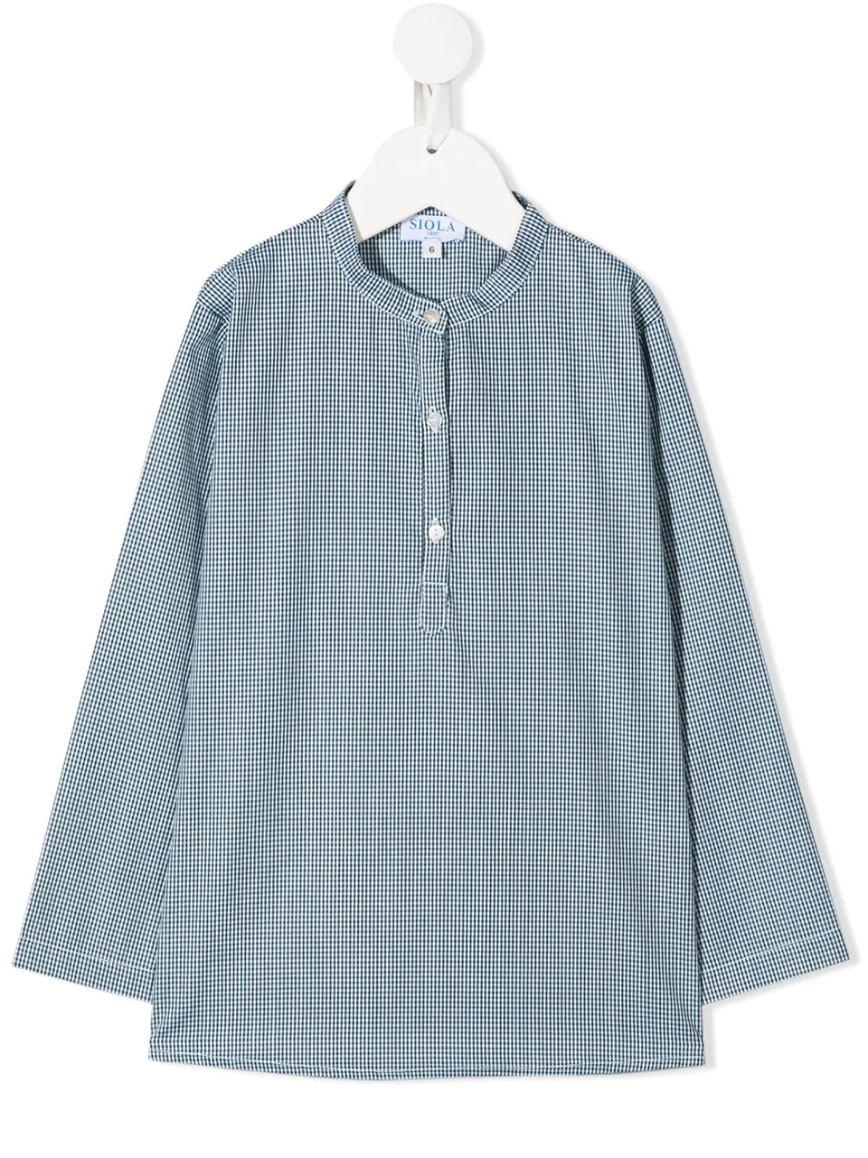 long-sleeved micro print shirt