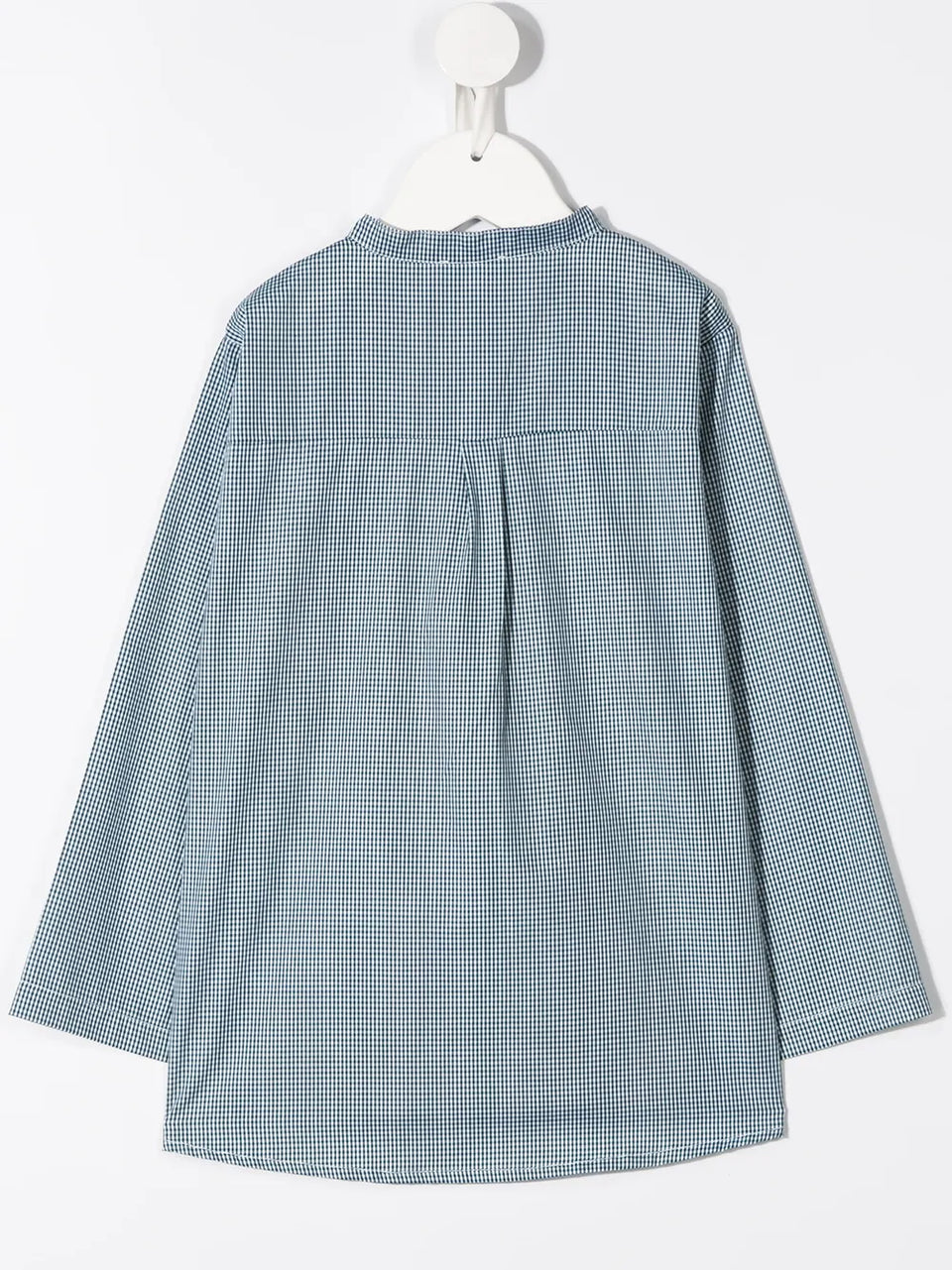 long-sleeved micro print shirt