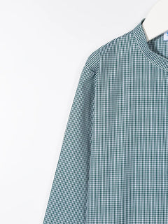 long-sleeved micro print shirt