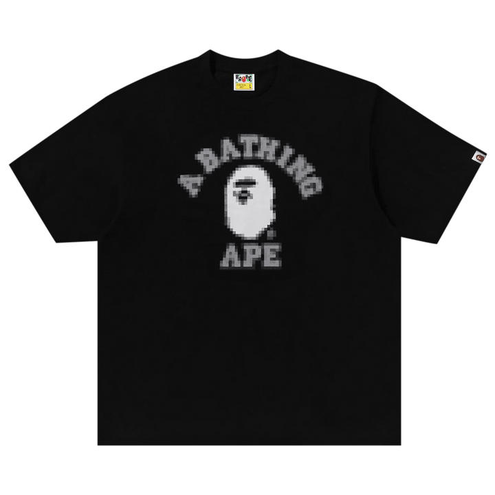 BAPE Pixal College Relaxed Fit T-Shirt Black