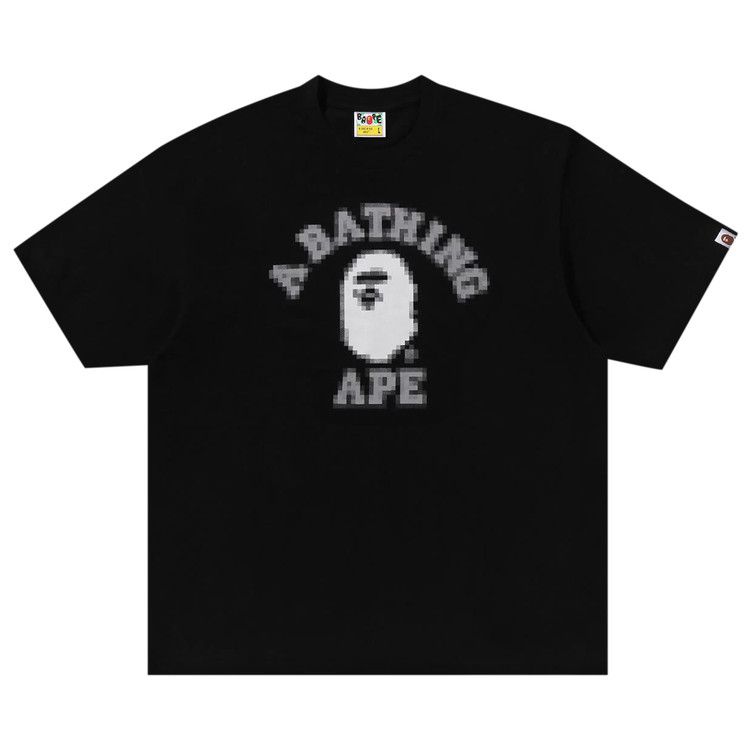 BAPE Pixal College Relaxed Fit T-Shirt Black