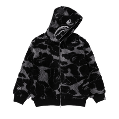 BAPE ABC Camo Boa Shark Relaxed Fit Full Zip Hoodie Black