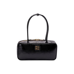 Miu Miu Beau Leather Patchwork Bag Black