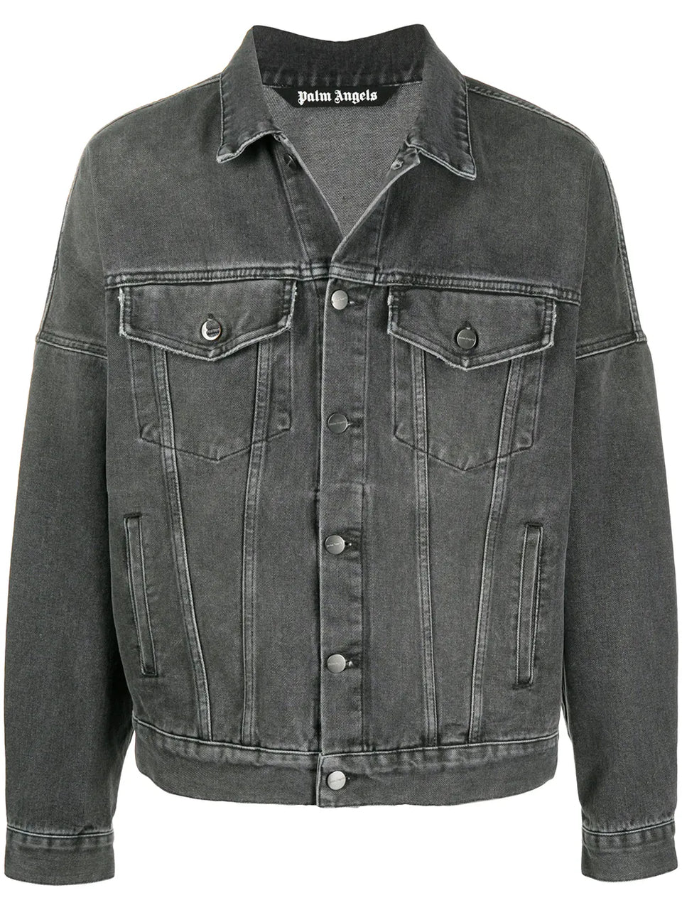 logo-print denim jacket