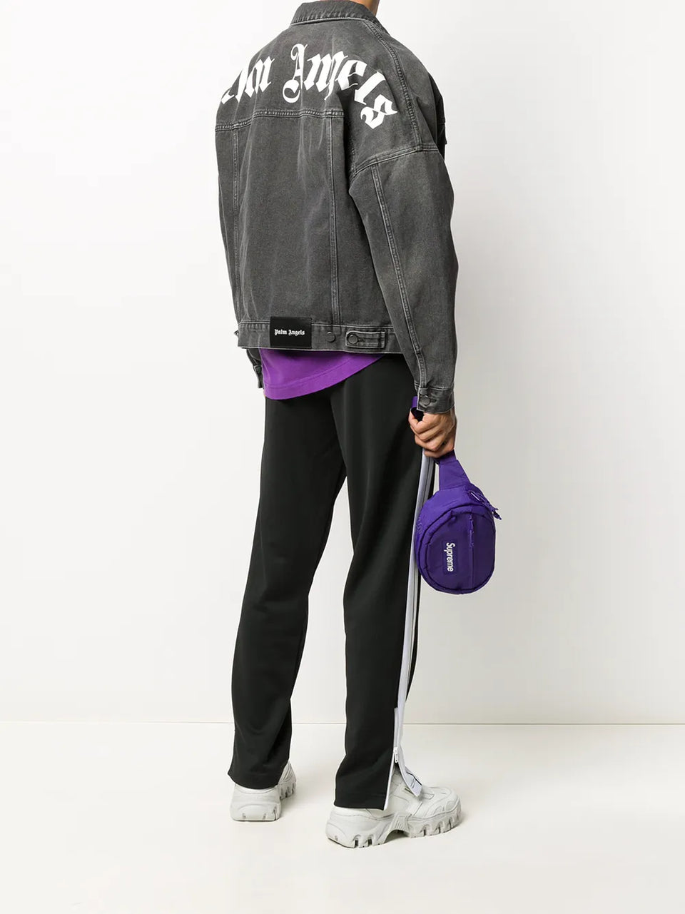 logo-print denim jacket