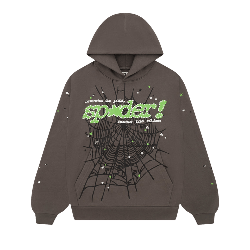 Sp5der Punk V2 Hoodie Slate Grey