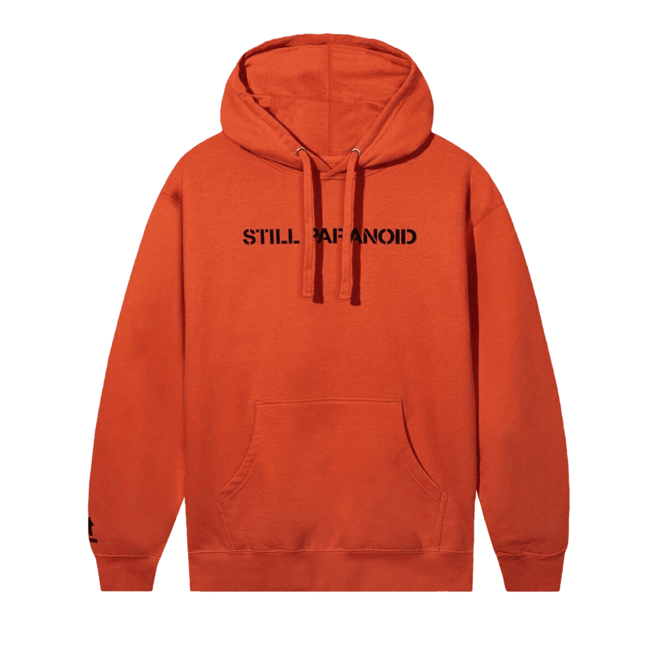Anti Social Social Club x Undefeated Still Paranoid Hoodie Orange
