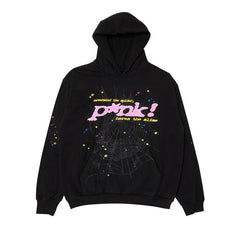 Sp5der P*nk Hoodie Black