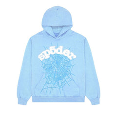 Sp5der Web Hoodie Sky Blue