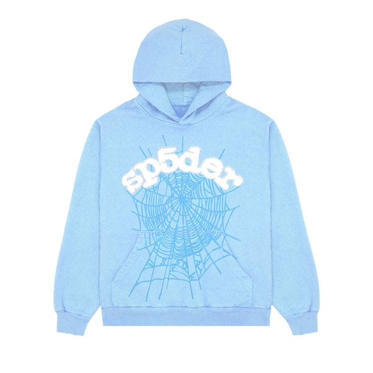 Sp5der Web Hoodie Sky Blue