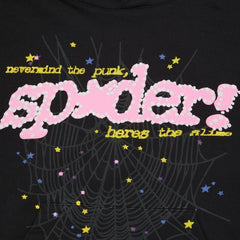 Sp5der P*nk V2 Hoodie Black