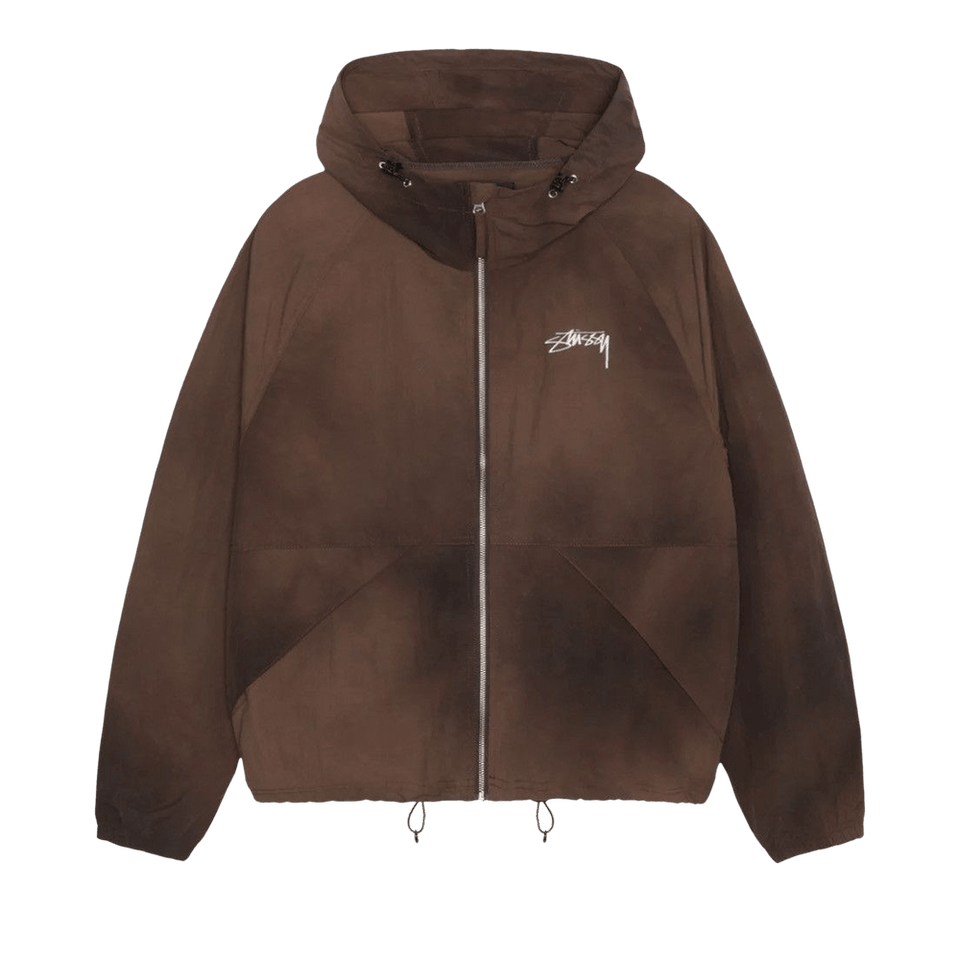 Stussy Wave Dye Beach Shell Jacket Coffee