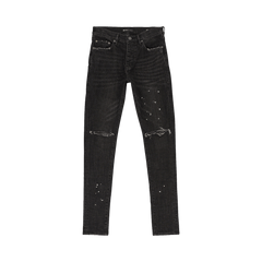 PURPLE BRAND Over Spray Skinny Jeans Black