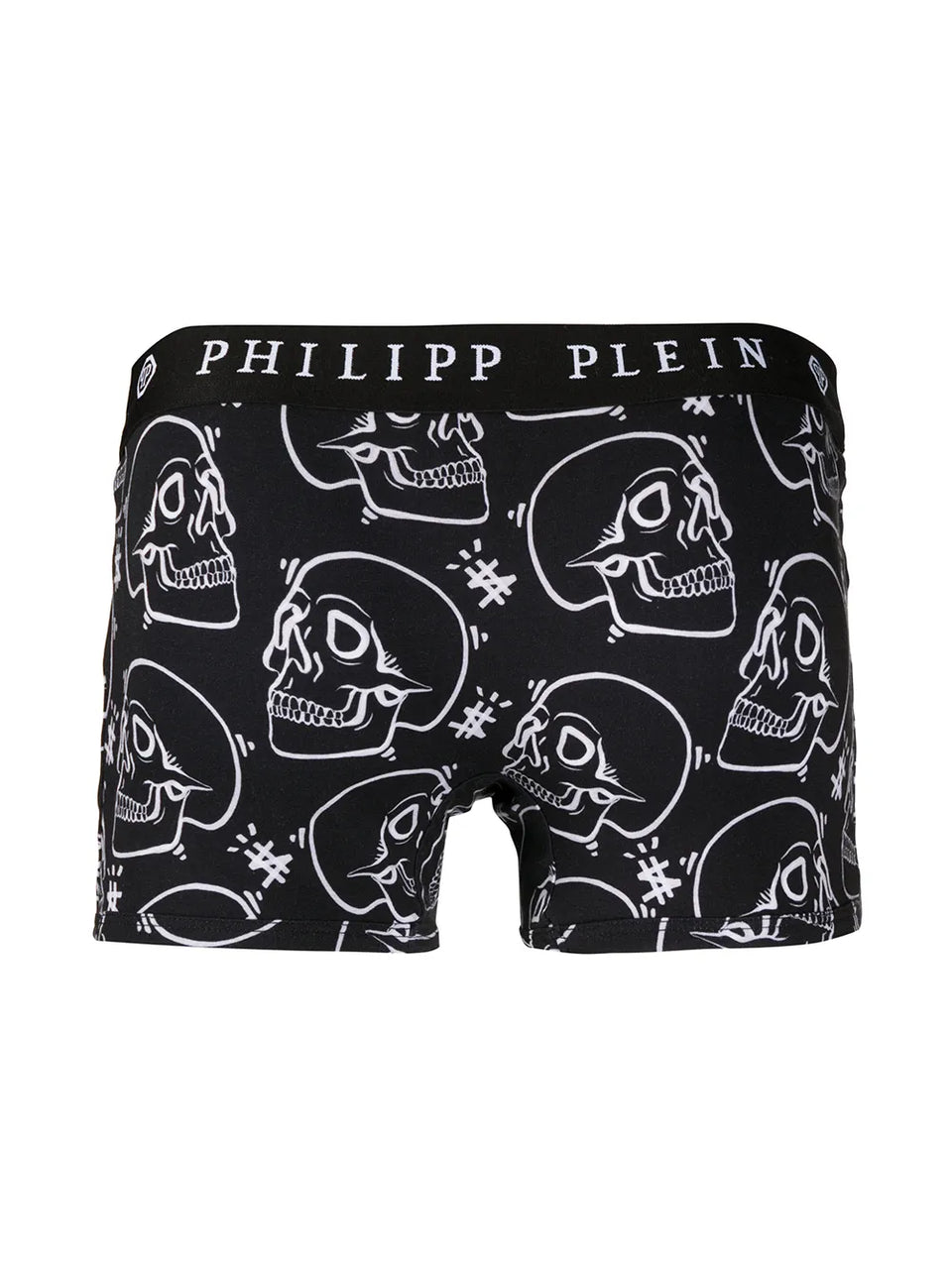Outline skull-print boxers