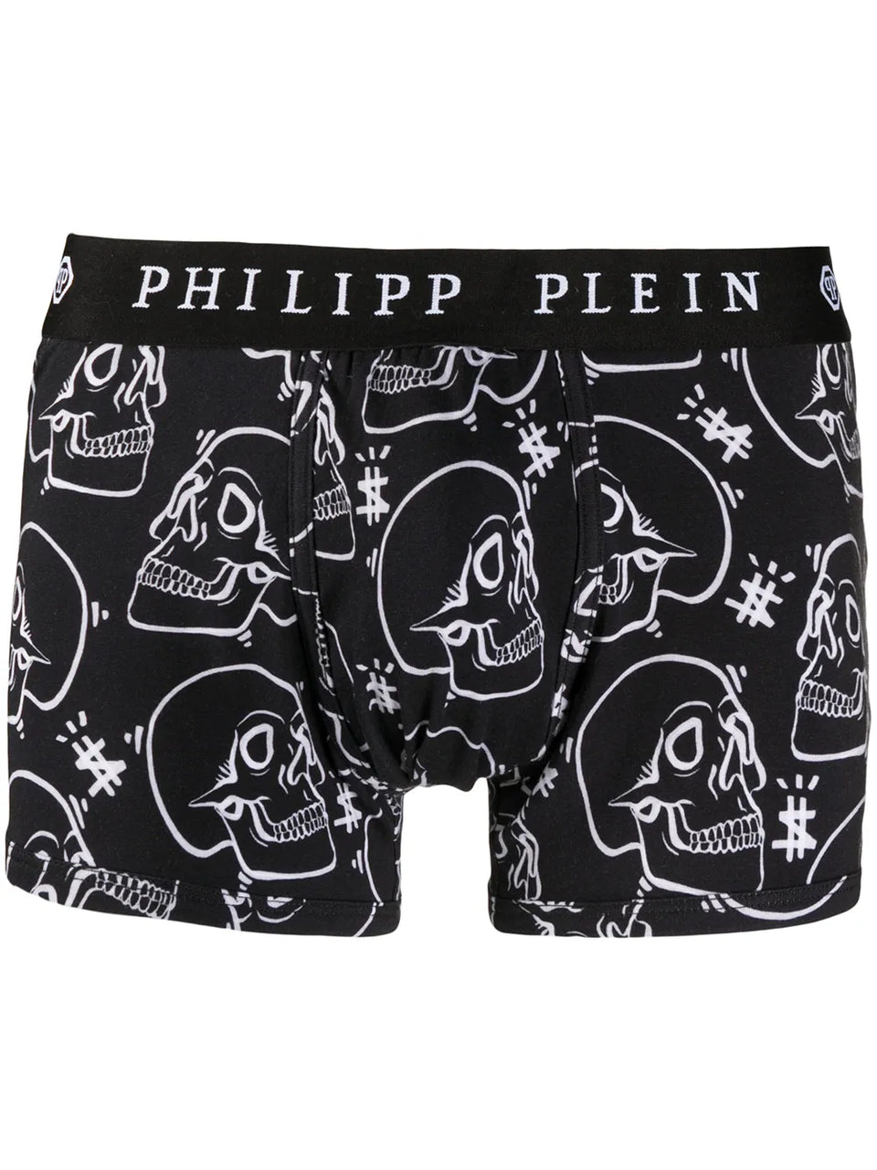 Outline skull-print boxers