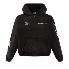 Hellstar Logo Zip-Up Hoodie Black