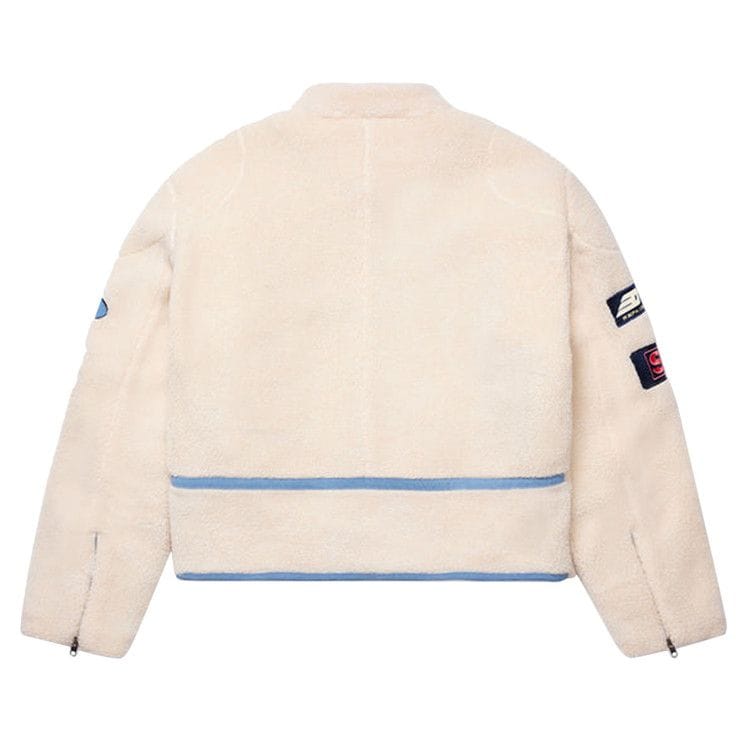 Sp5der Sherpa Hunter Moto Jacket Ecru/Navy