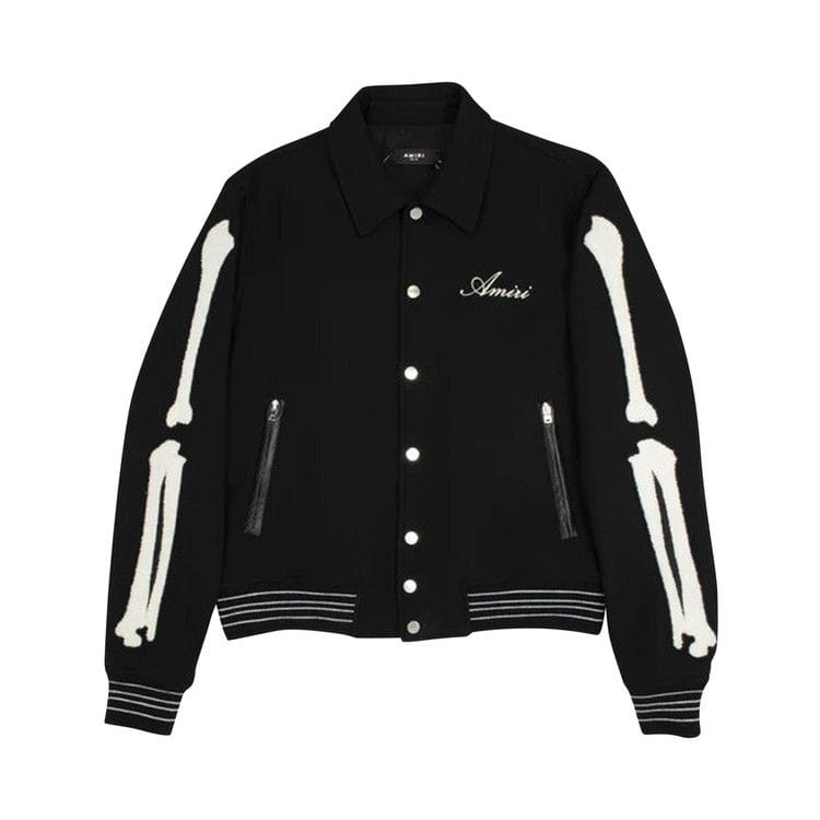 Amiri Bones Varsity Jacket Black