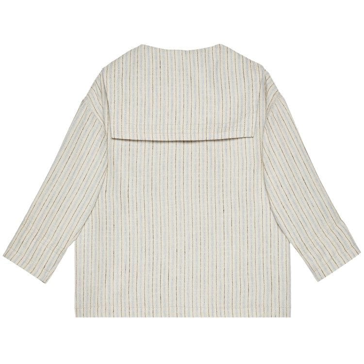 Gucci Kids Striped Linen Top White